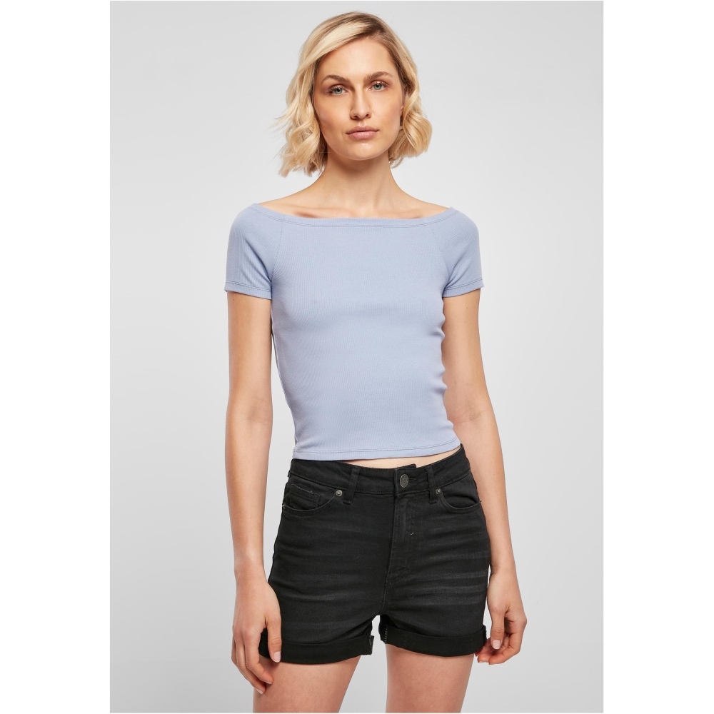 Urban Classics - Rib Schulterfrei top - Blau
